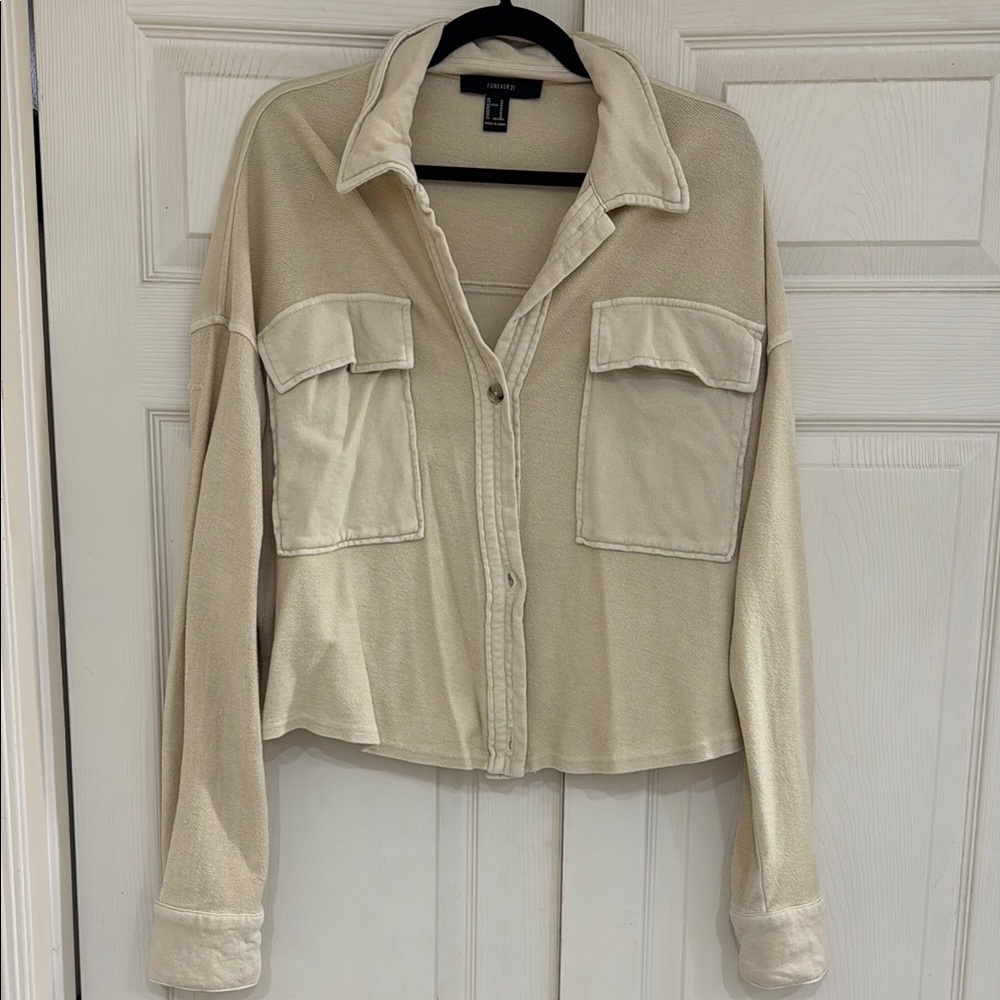 Cream Jacket by Forever 21